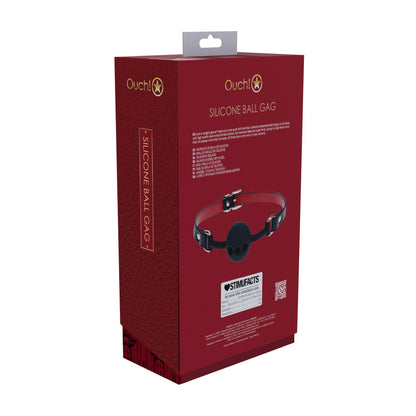 3-Milan Collection - Silicone Ball Gag - Black/Red-3