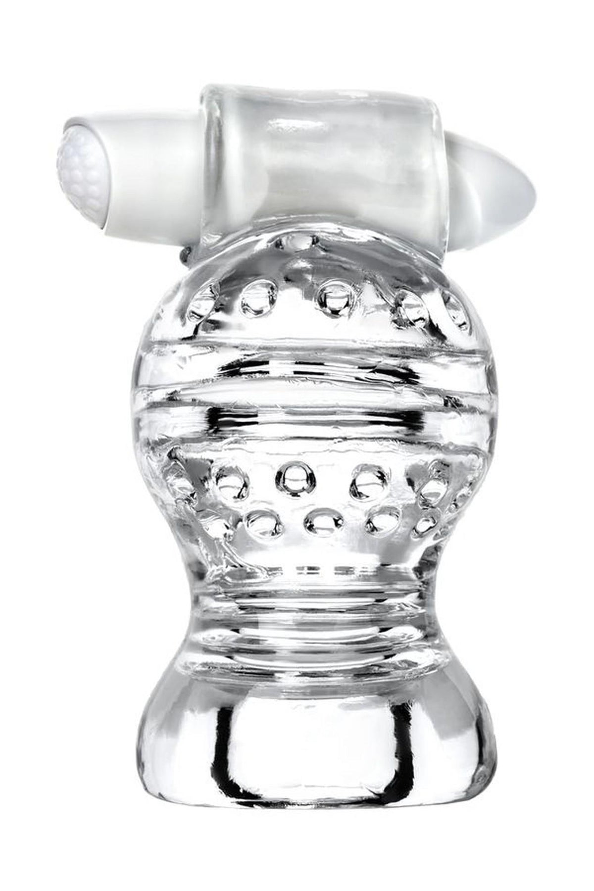 6-Masturbator wibrujący Lingam Shakti transparentny 9 cm-6