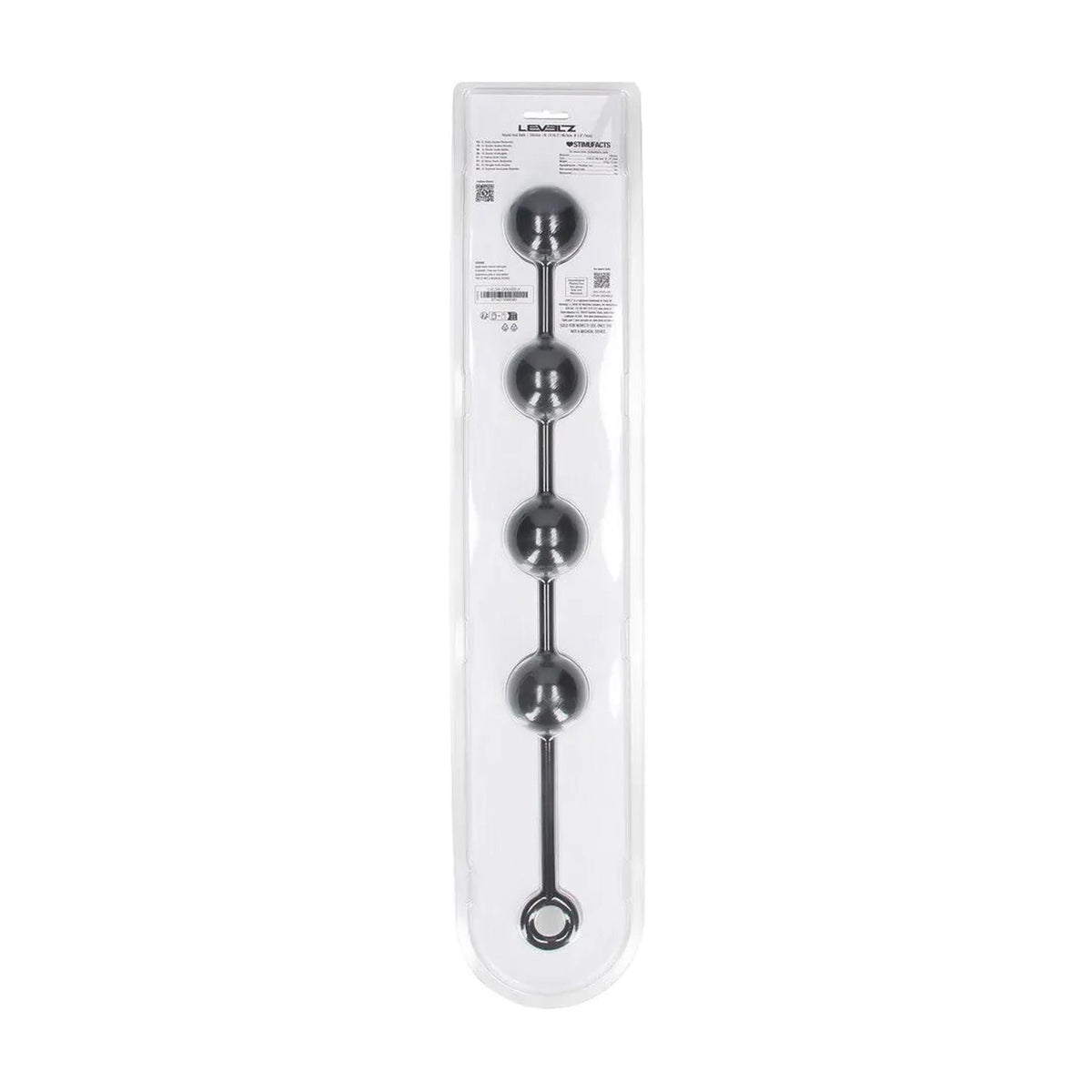 3-Kulki analne silikonowe Levelz XL 5cm czarne-3