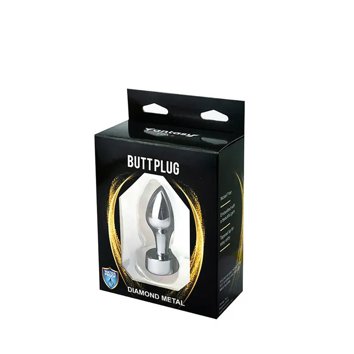 3-Korek analny srebrny z różowym diamentem Fantasy 7,7 cm-3