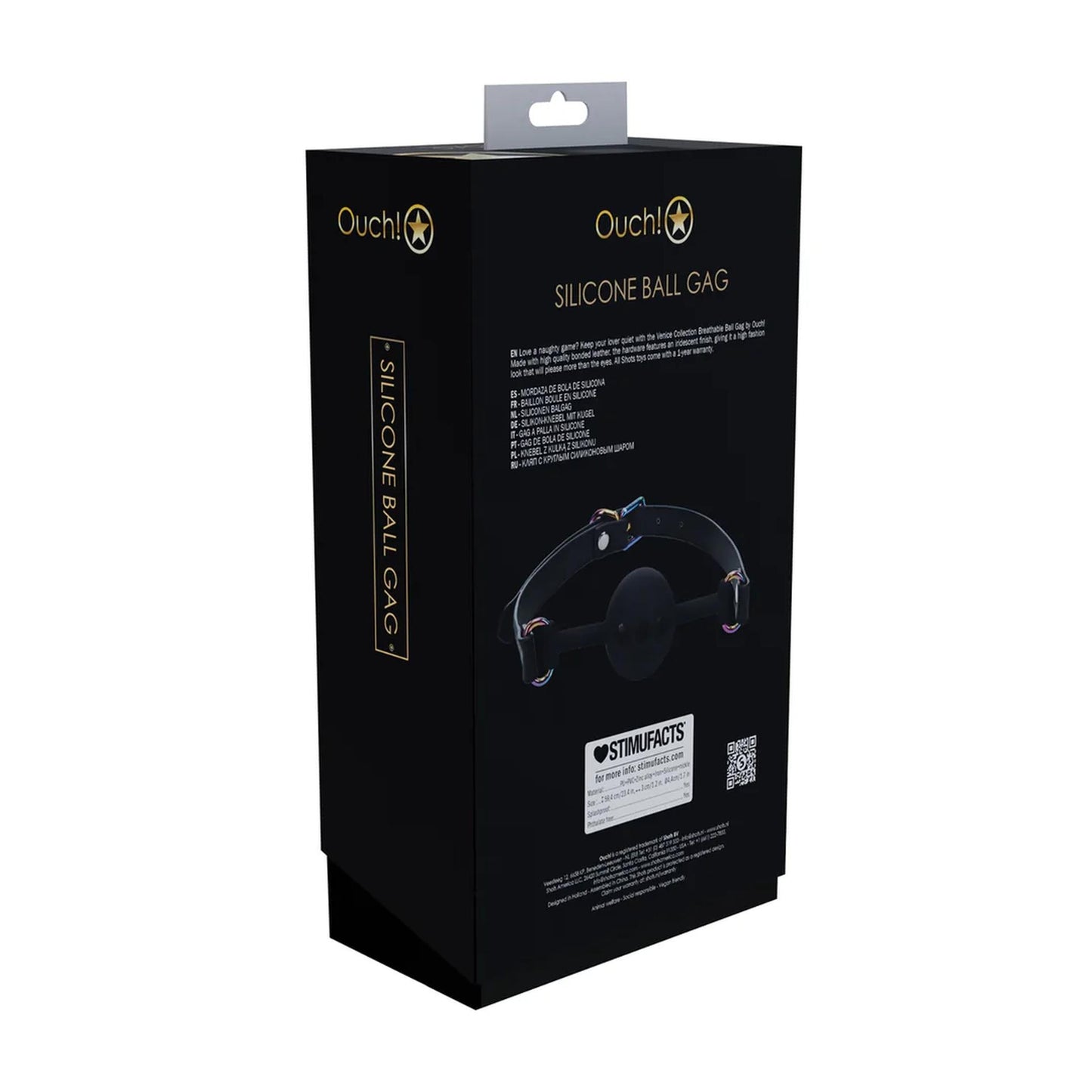 2-Venice Collection - Silicone Ball Gag - Black-2
