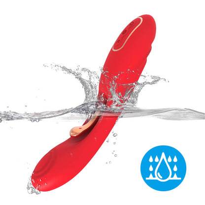 5-Wibrator punktu G dwupunktowy czerwony B-Series Joy USB 22 cm-5