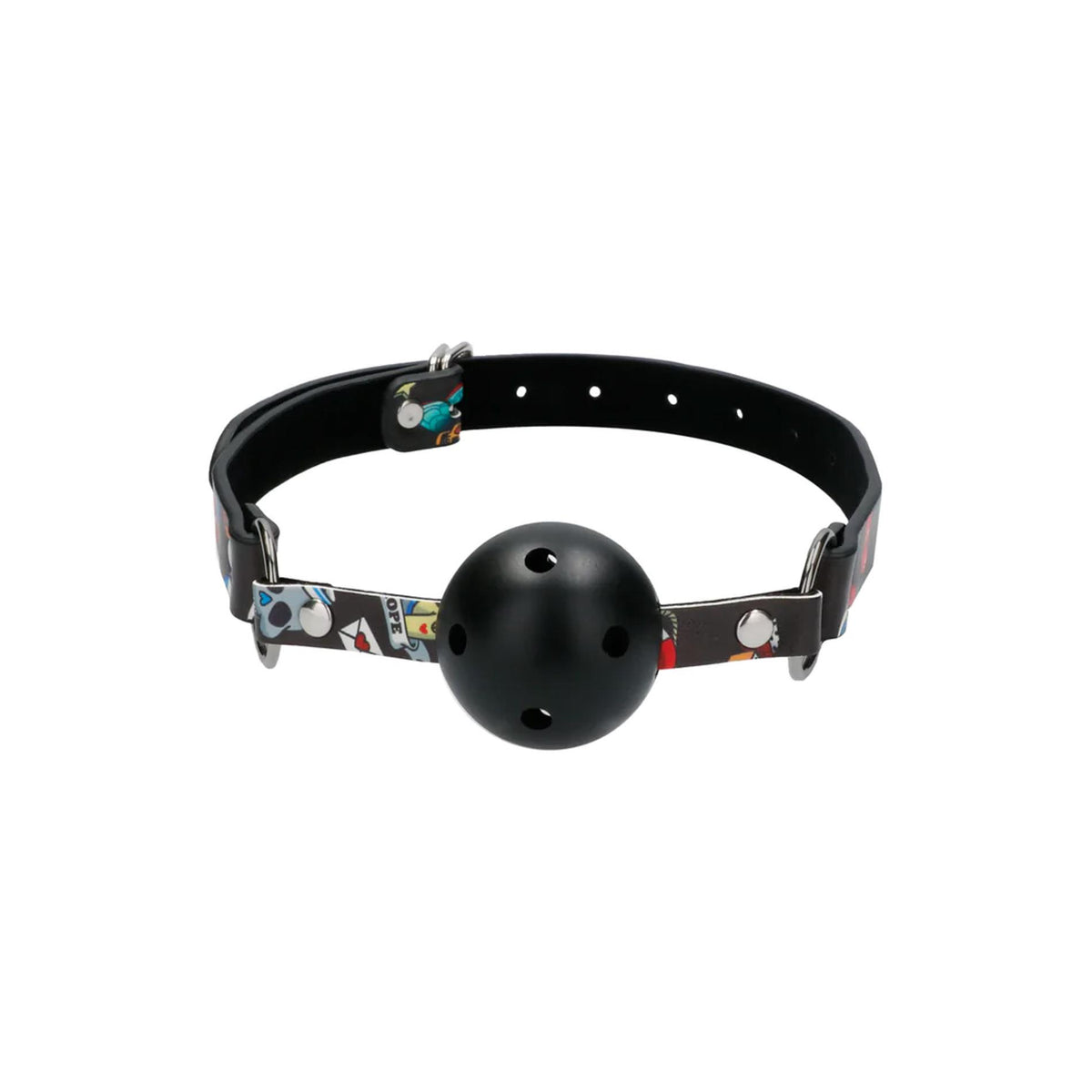 3-Oddychający knebel z kulką Ouch! 63 cm-3