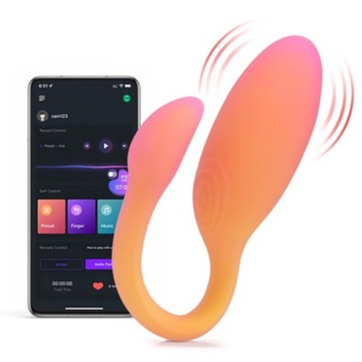 3-Wibrator Magic Motion Flamingo Max pomarańczowy z aplikacją-3