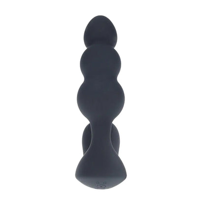 5-Korek analny wibrujący koralikowy Levelz zdalny czarny 14 cm USB-5