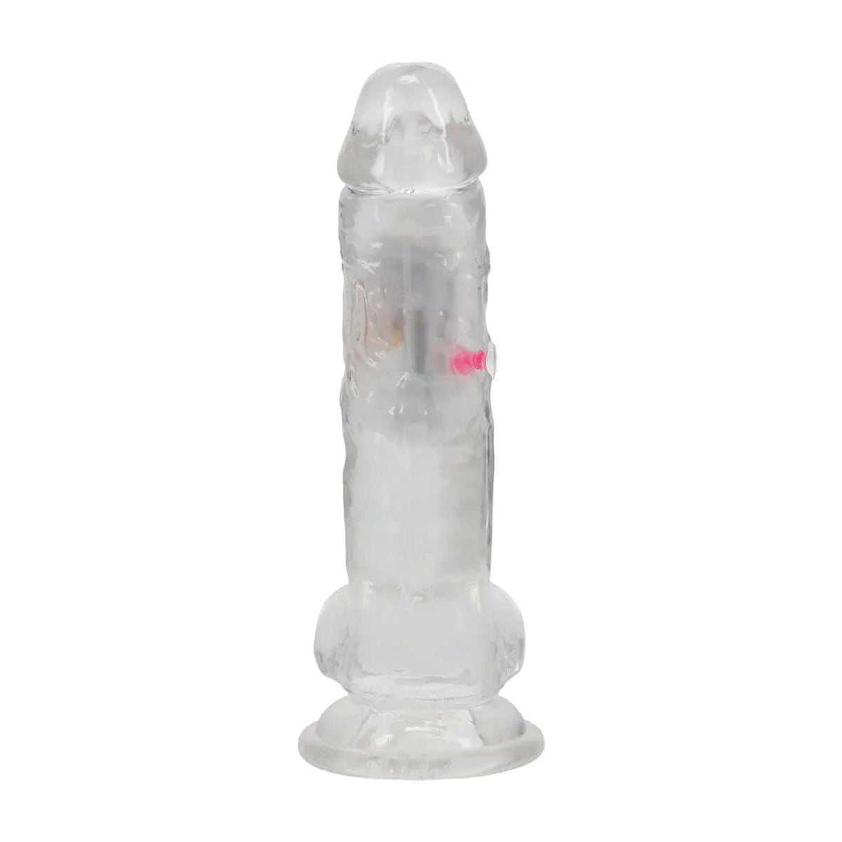 4-Wibrator realistyczny RealRock LED przezroczysty 19.5 cm-4