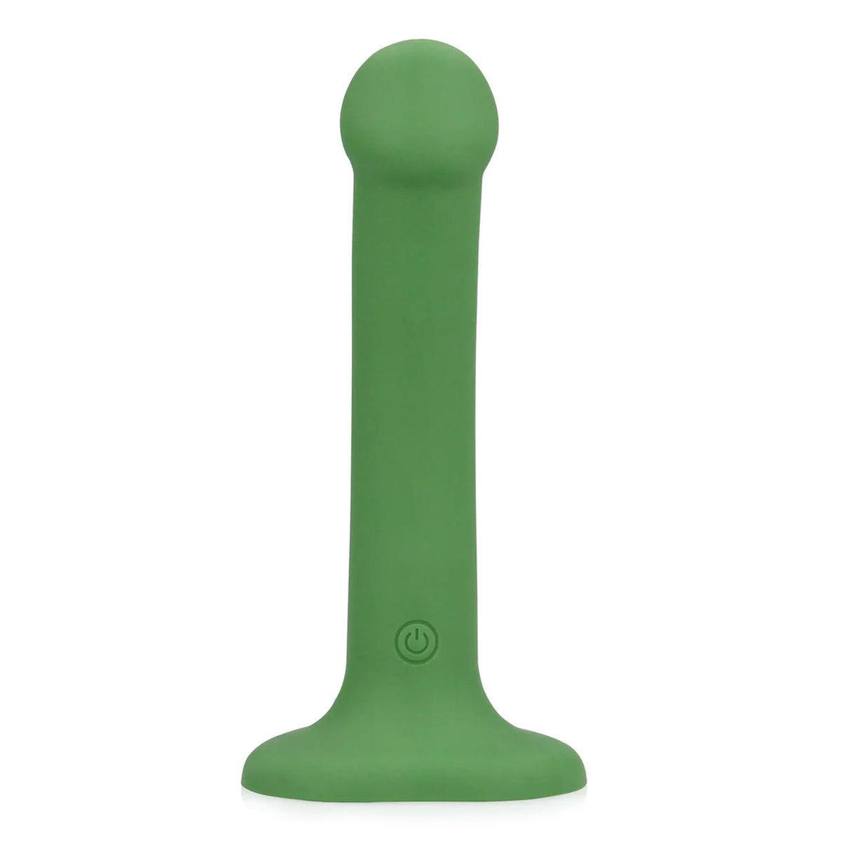 2-Małe wibrujące dildo silikonowe Loveline leśnozielone 16,5 cm-2