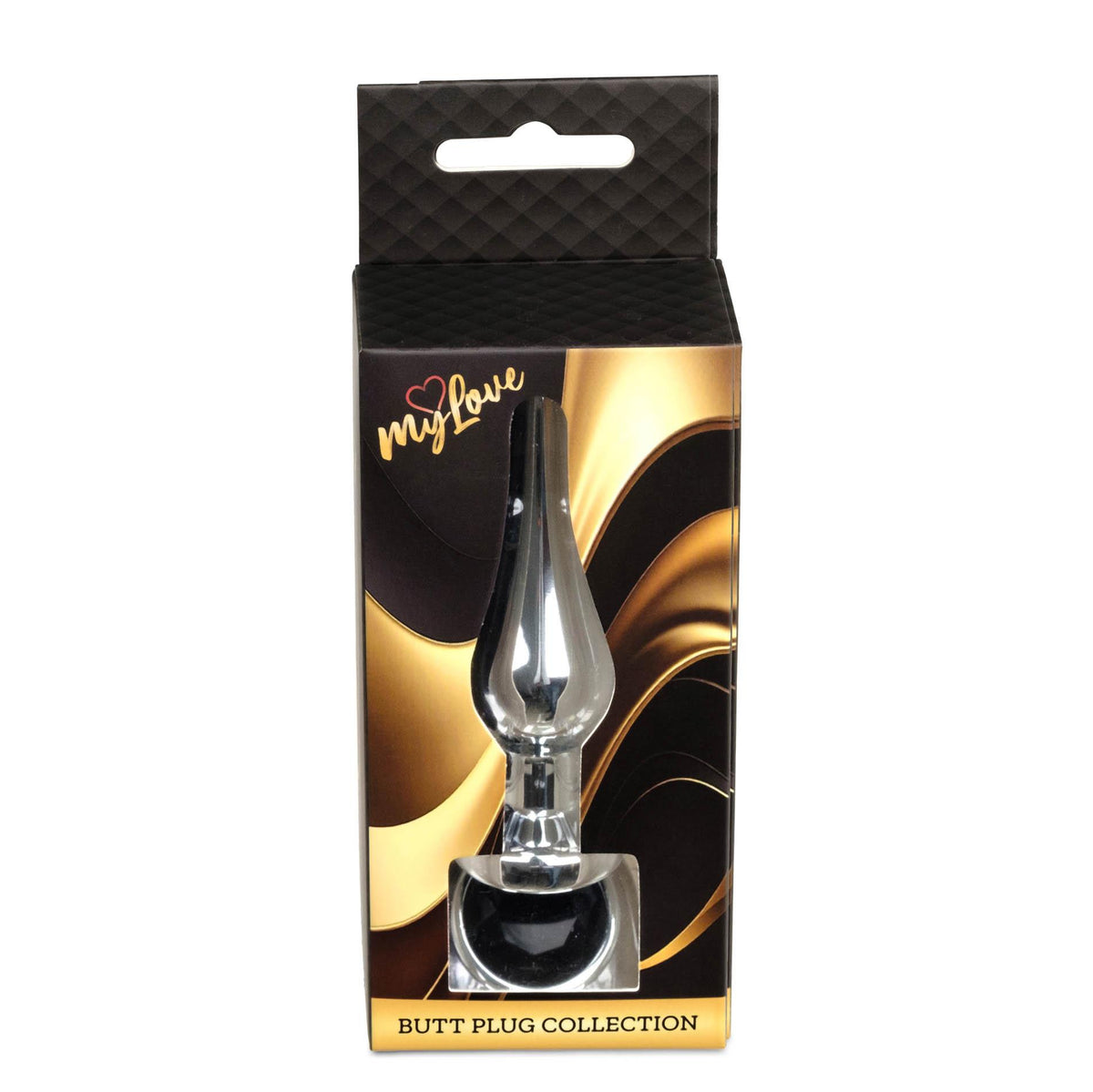3-Srebrny korek analny z diamentem MyLove Toys 9,5 cm-3