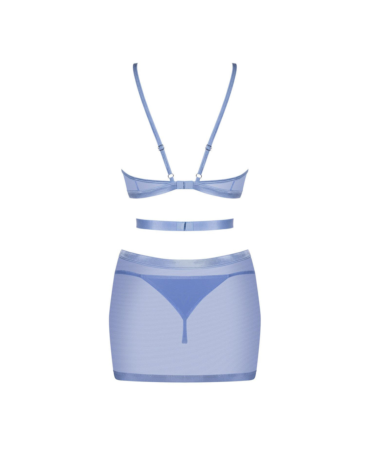4-Transparentna błękitna sukienka Shaderi z stringami Obsessive M/L-4