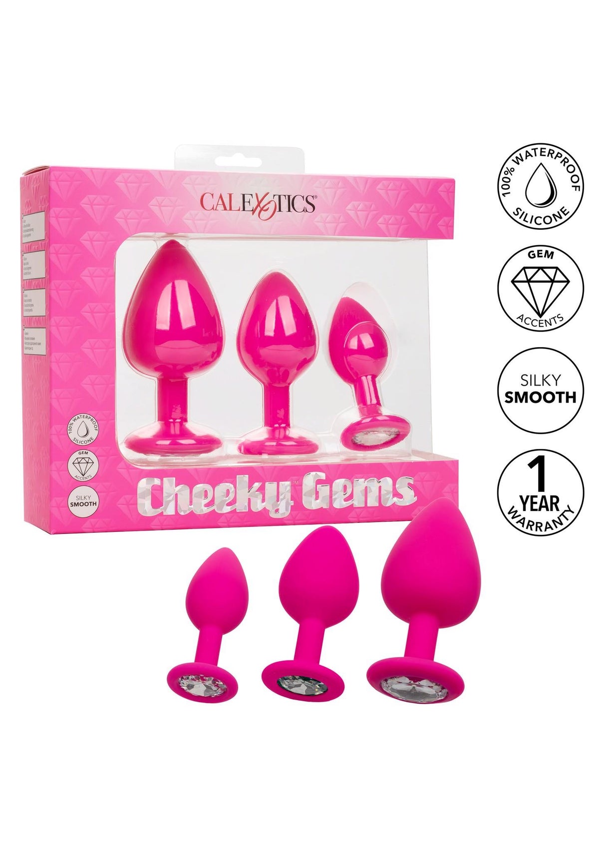 2-Cheeky Gems 3 Pcs Pink-2