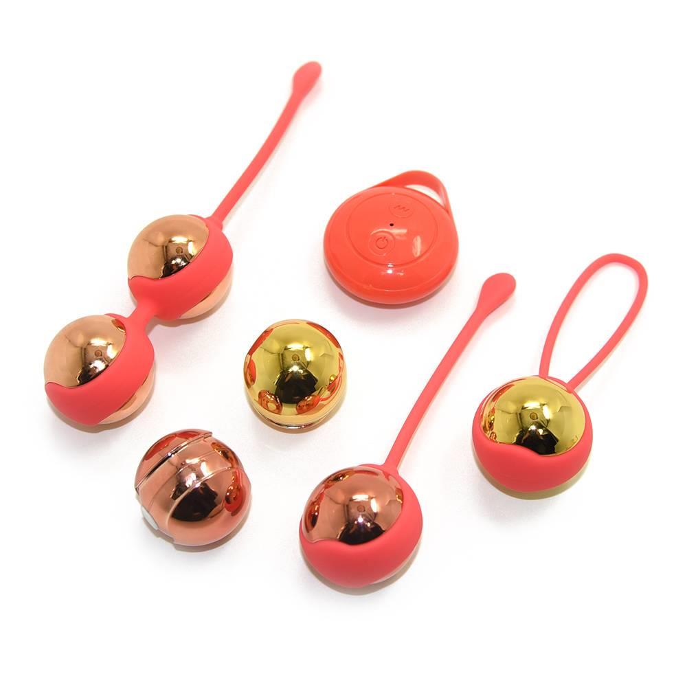 4-Wibrujące kulki Kegla Trinity Tones silikonowe wodoodporne 12 cm zestaw 3-4