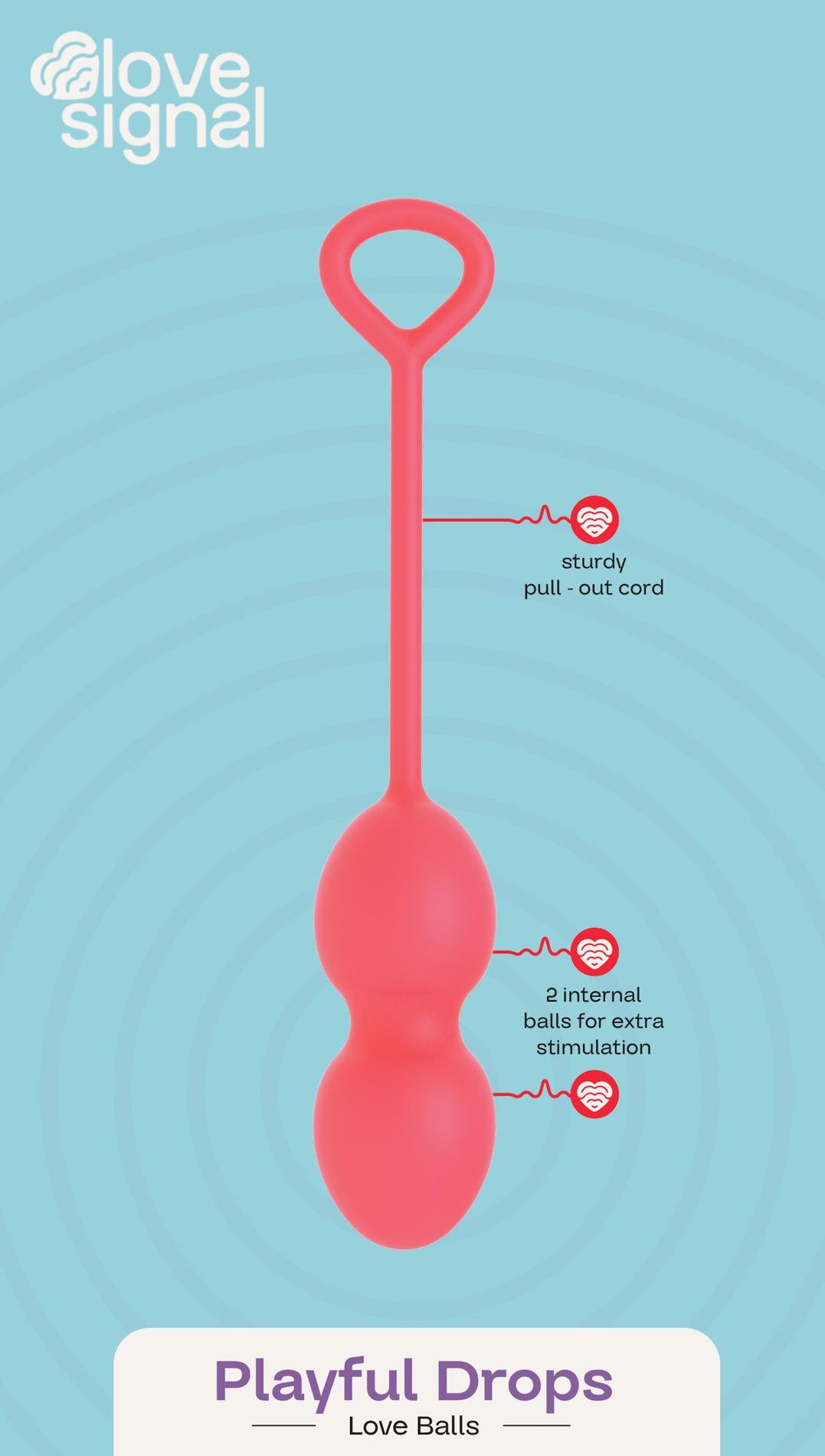 2-Kulki miłosne Playful Drops Dream Toys silikonowe 17,5 cm-2
