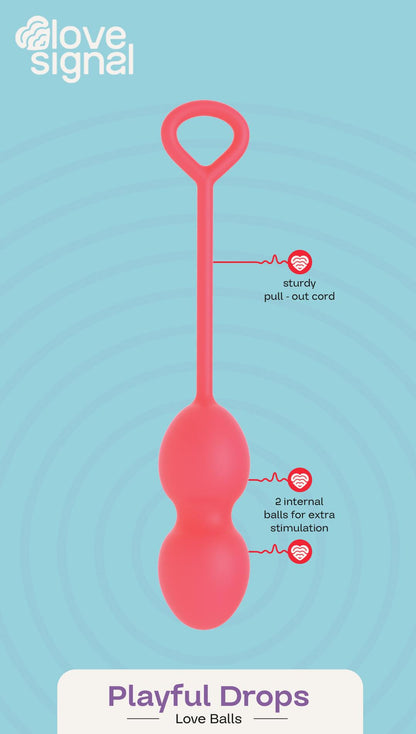 2-Kulki miłosne Playful Drops Dream Toys silikonowe 17,5 cm-2