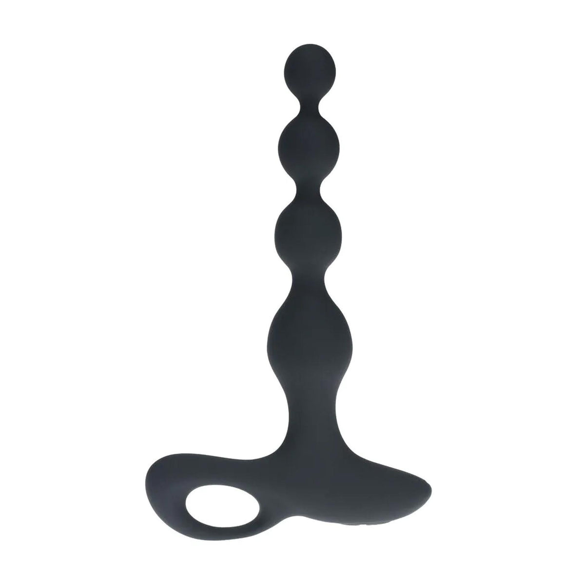 8-Wibrujący koralikowy korek analny silikonowy Levelz czarny 20 cm-8
