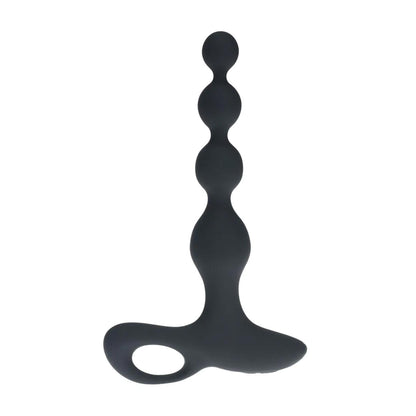 8-Wibrujący koralikowy korek analny silikonowy Levelz czarny 20 cm-8