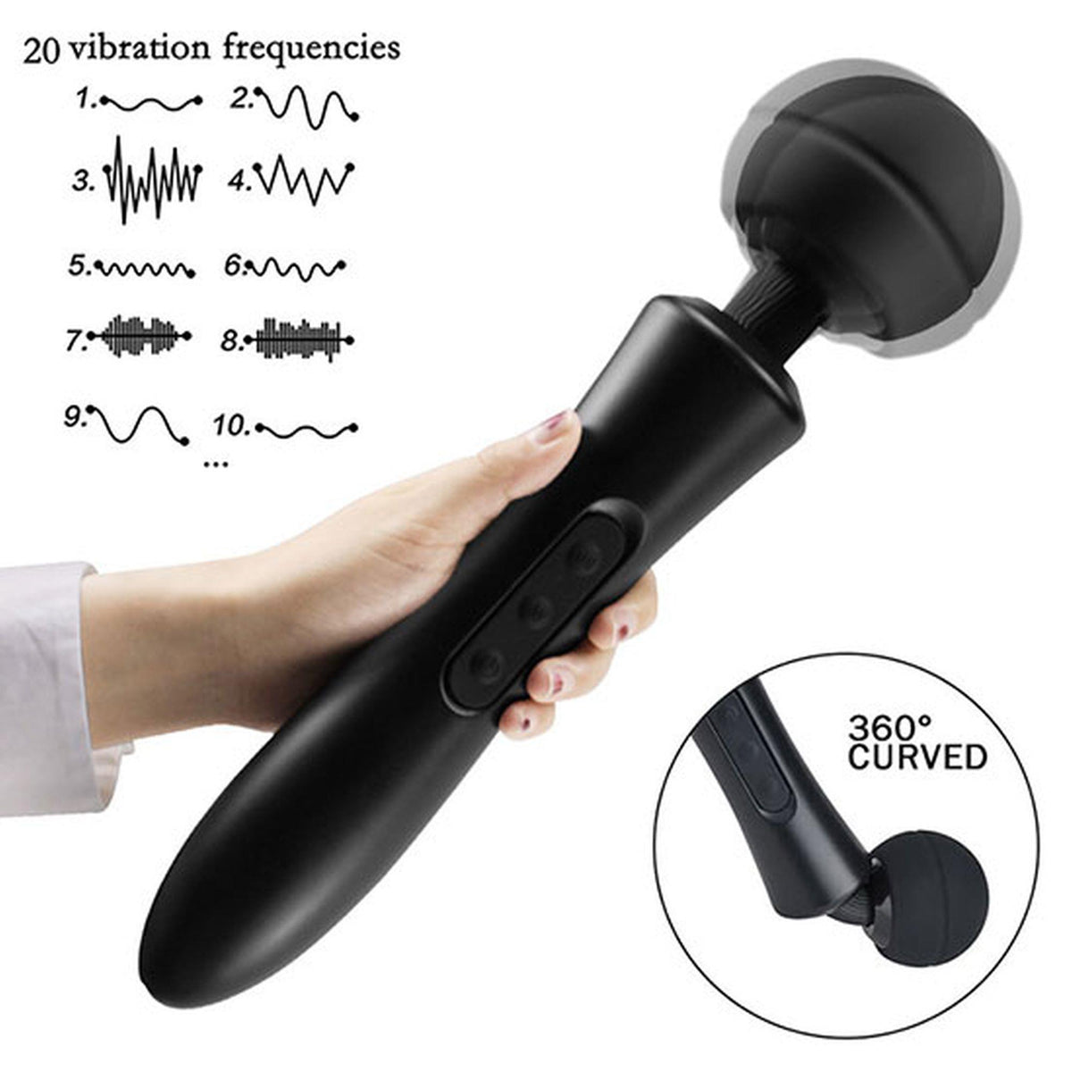 2-Stymulator-Massager Ultra Powerful -Big USB Black 20 Function-2