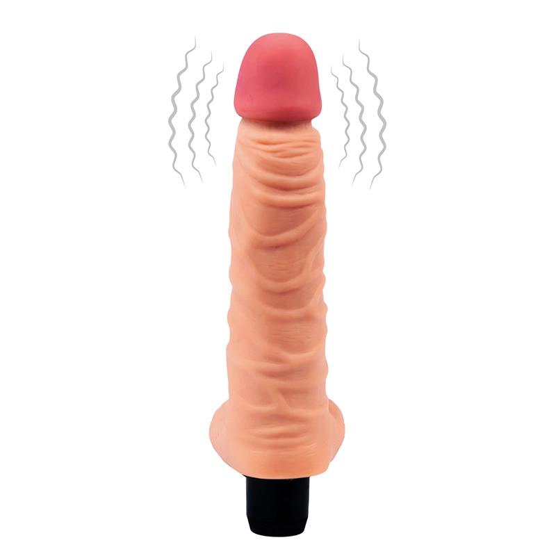 3-Miękki realistyczny wibrator z jądrami Fantasy 21 cm-3