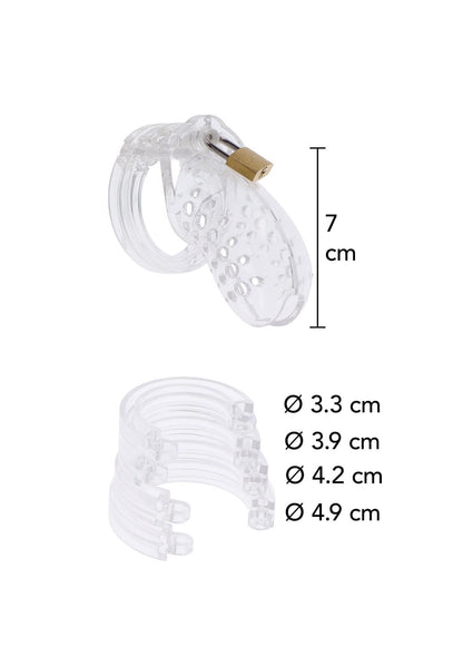4-Klatka cnoty akrylowa Hidden Desire przezroczysta 7,6 cm-4