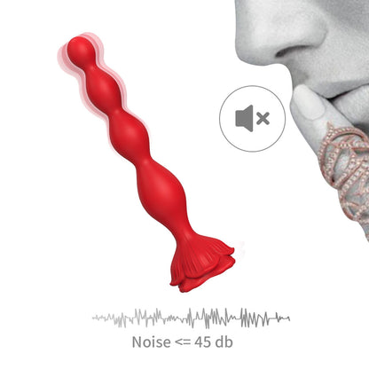 11-Wibrujący korek analny Rosestick czerwony USB 9 funkcji 10 cm-11