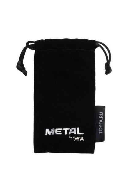 1-Korek analny metalowy TOYFA z czerwonym kryształkiem 8 cm-1