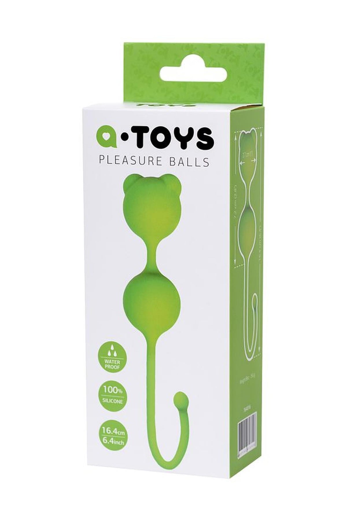 1-Kulki waginalne silikonowe A Toys Meeko zielone 16 cm-1