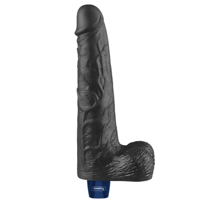 5-Dildo realistyczne wibrujące Lovetoy Real Softee czarne USB 25cm-5
