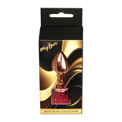 6-Korek analny z różą MyLove Toys różowy 7 cm-6
