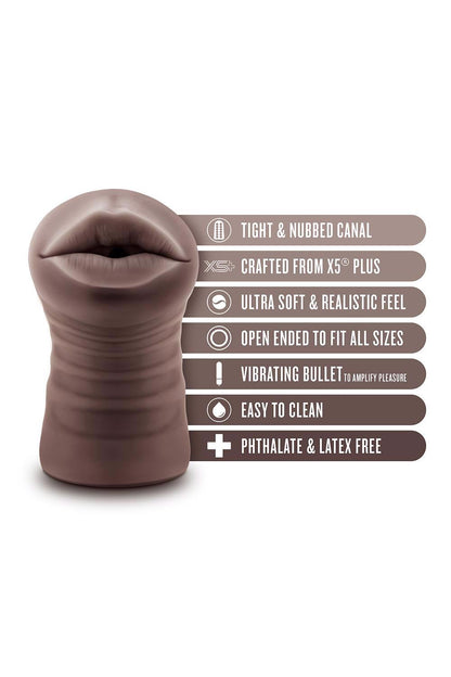 1-Masturbator wibrujący Krystal Blush brązowy-1