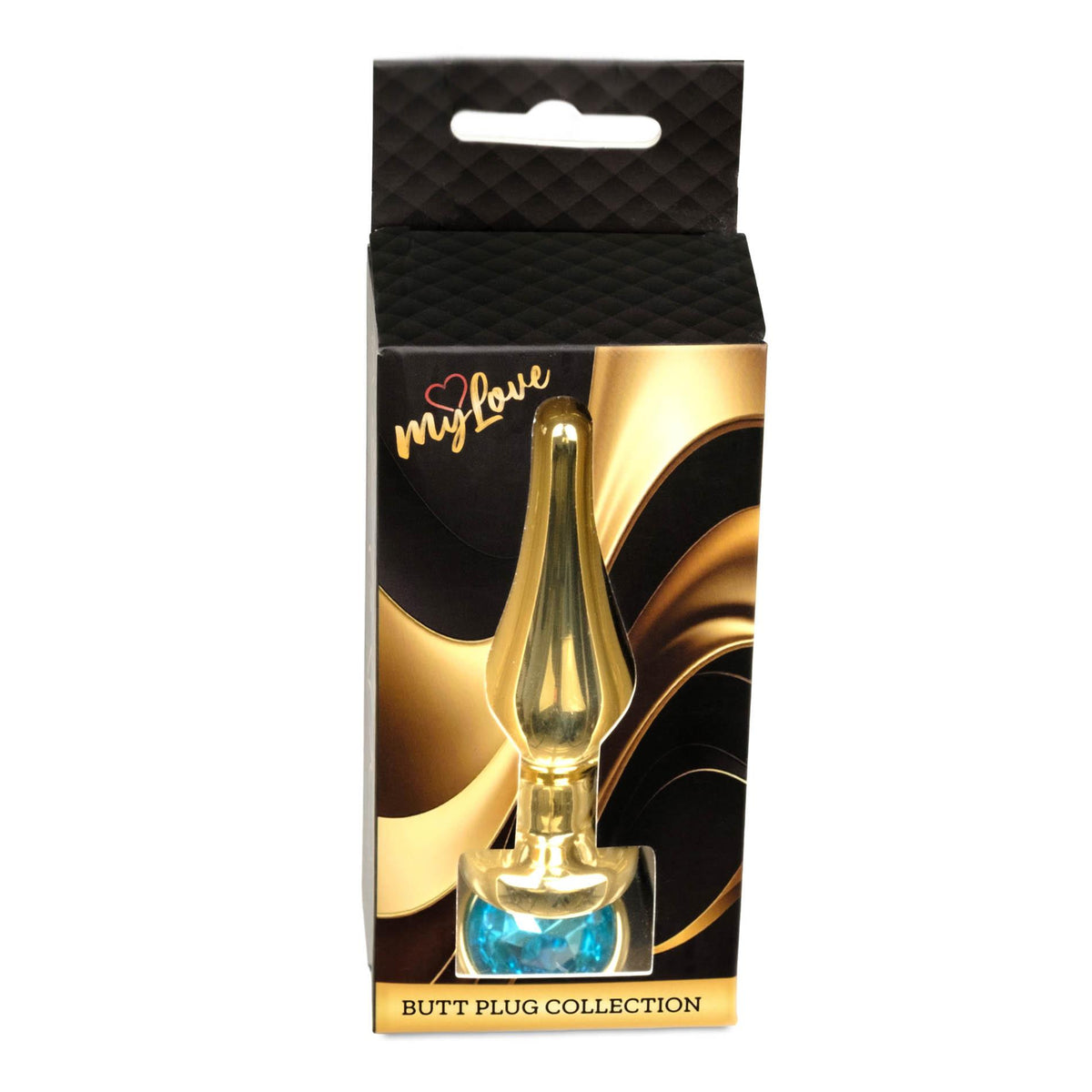 1-Biżuteria analna ze stali nierdzewnej MyLove Toys jasnoniebieska 9,5 cm-1