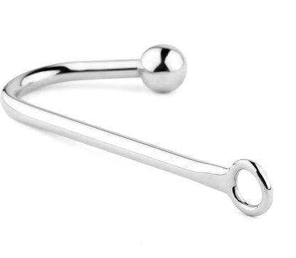4-Stalowy hak analny HeavyFun z kulką 3,2 cm 24 cm-4