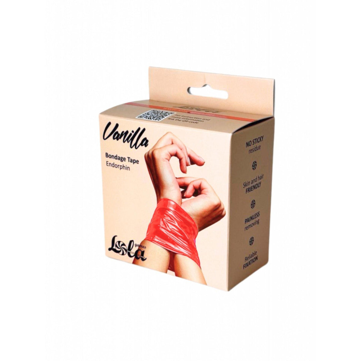 3-Taśma bondage Vanilla czerwona PVC 20 m 5 cm-3