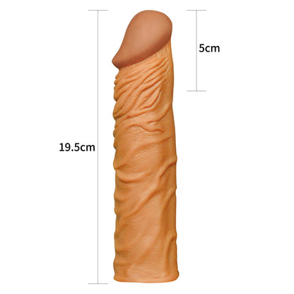 5-Add 2"" Pleasure X Tender Penis Sleeve Brown-5