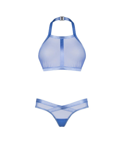 4-Błękitny top z odsłoniętymi plecami i stringi Obsessive XS/S-4