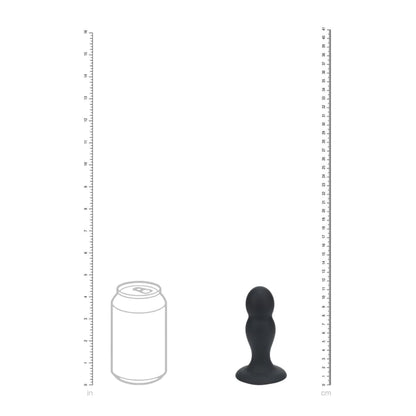 3-Podwójny korek analny z grzechotką silikonowy Levelz czarny M 11 cm-3