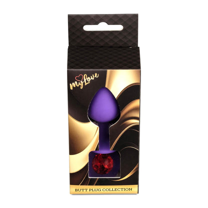 3-Silikonowy korek analny MyLove Toys fioletowy średni 8 cm-3