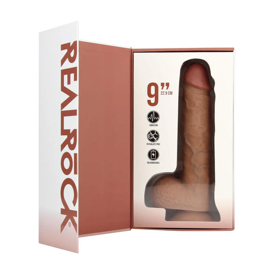2-Wibrator realistyczny RealRock z moszną cielisty 25 cm-2