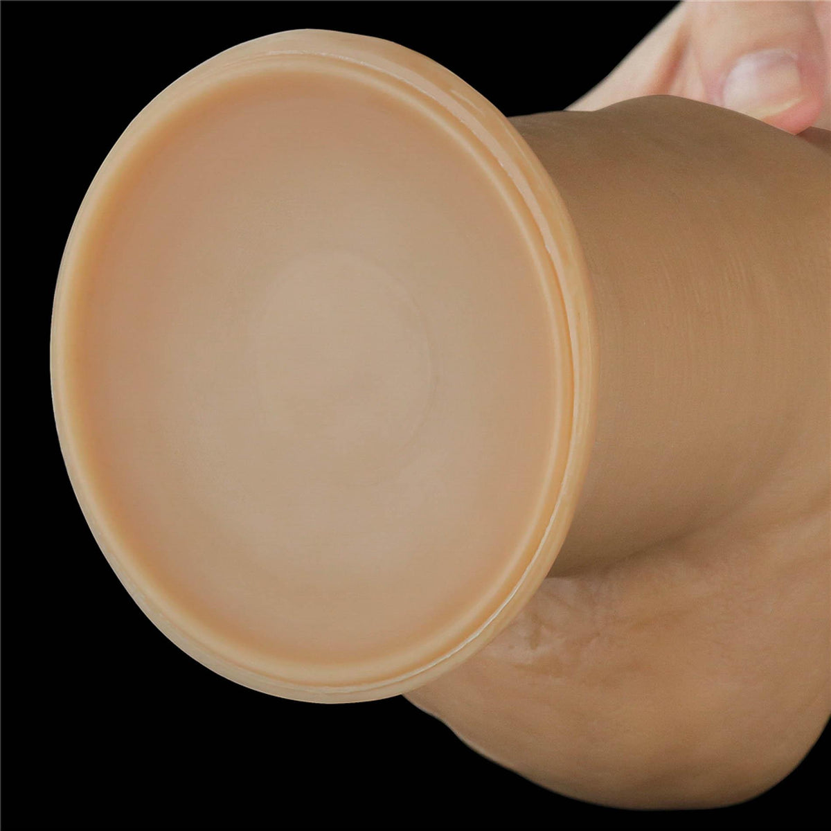 5-Dildo realistyczne dwuwarstwowe silikonowe z uchwytem Lovetoy 30 cm-5