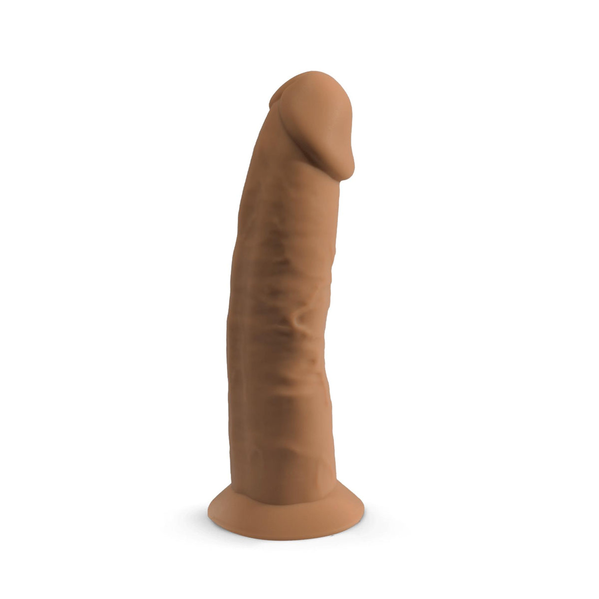 5-Dildo z cyberskóry Silexd Model 2 karmelowy 19 cm z przyssawką-5