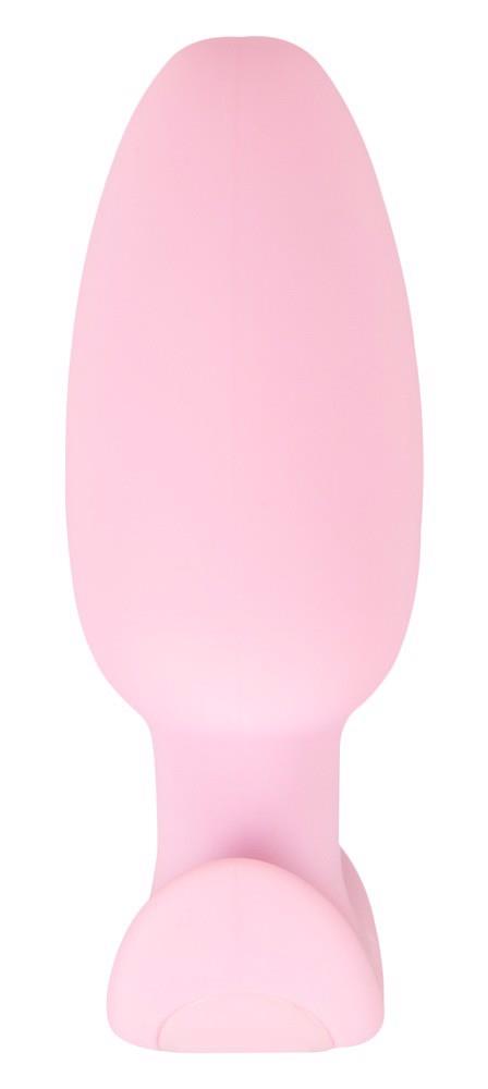7-Korek analny wibrujący Cuties silikonowy różowy USB 8 cm-7