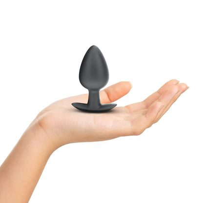 3-Smooth Silicone Anal Plug - Large - 3.5" / 8,9 cm - Gunmetal-3