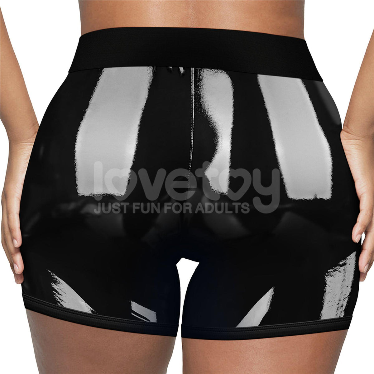 4-Chic Strap-On shorts (28 - 31 inch waist) Black-4