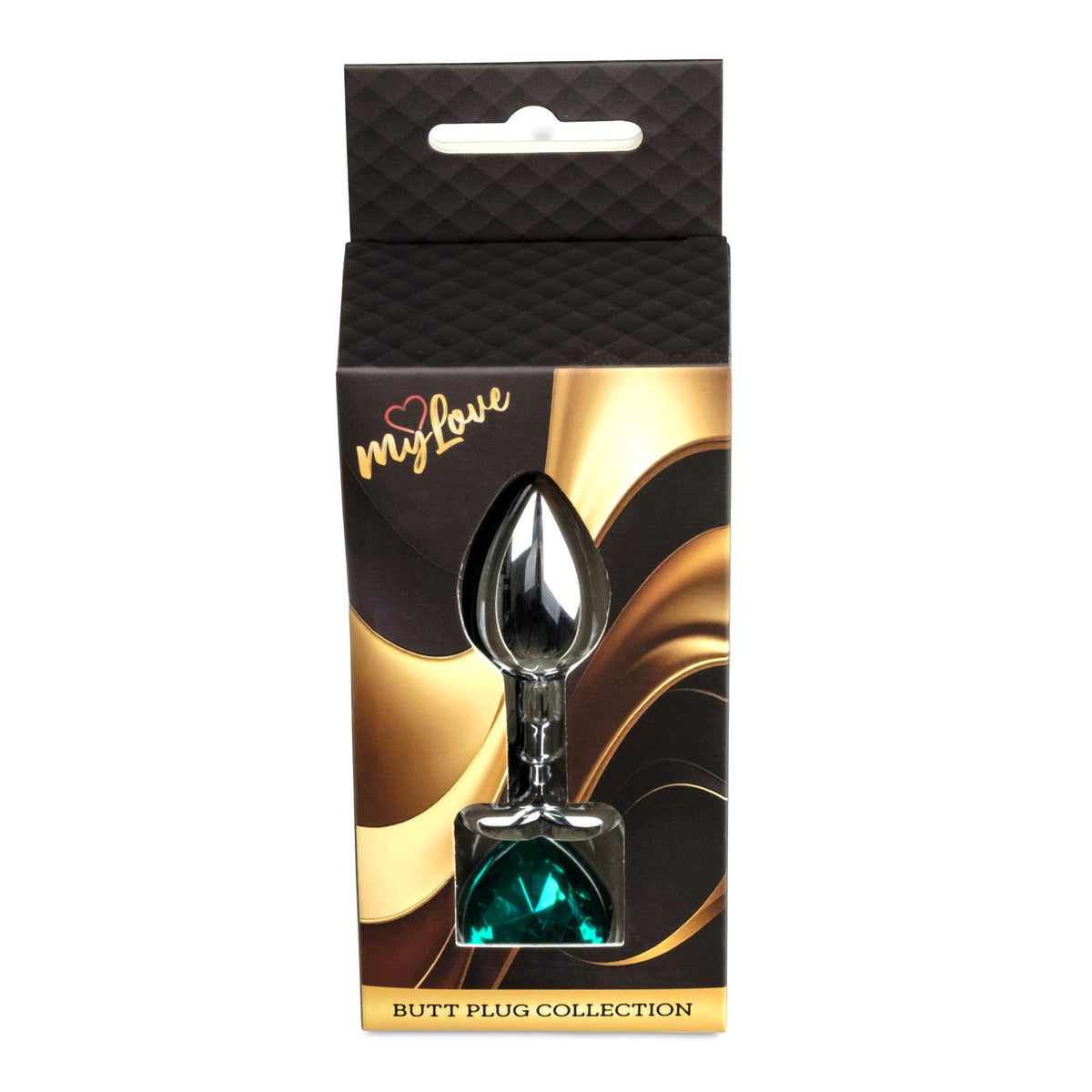 5-Biżuteria analna srebrna serce zielony MyLove Toys 7 cm-5