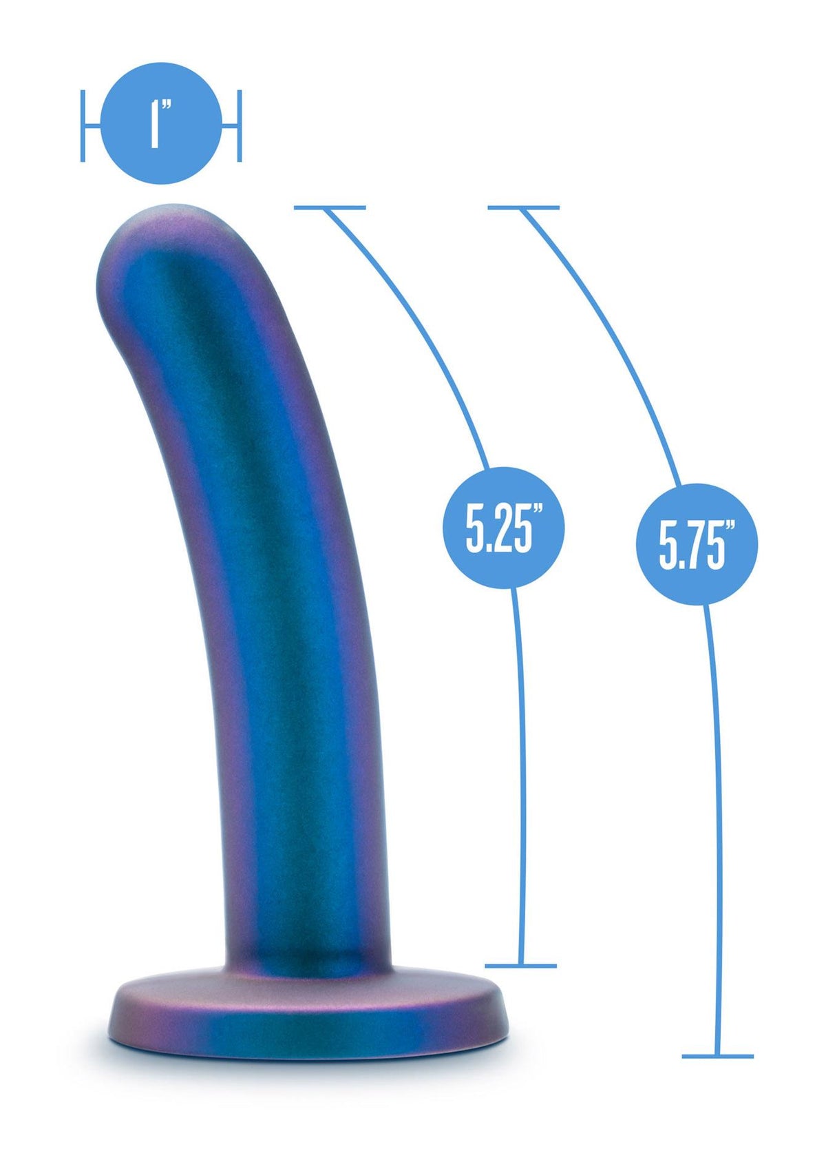 3-Dildo realistyczne Temptasia Surrender niebieskie 14 cm-3