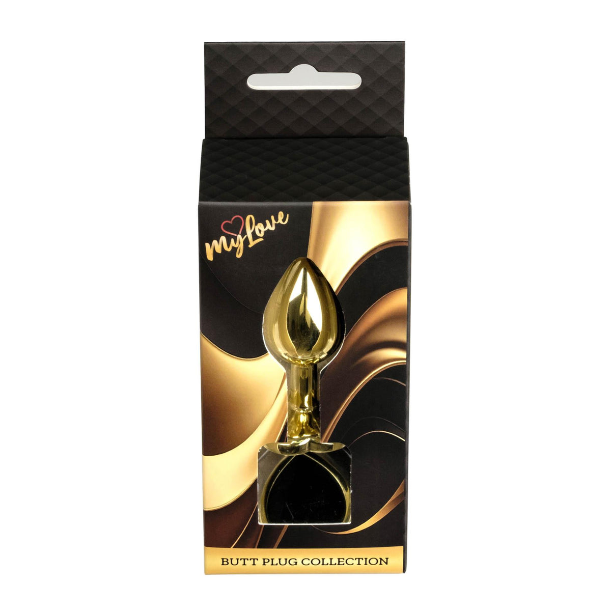 2-Biżuteria analna Gold Heart MyLove Toys czarna 7 cm-2