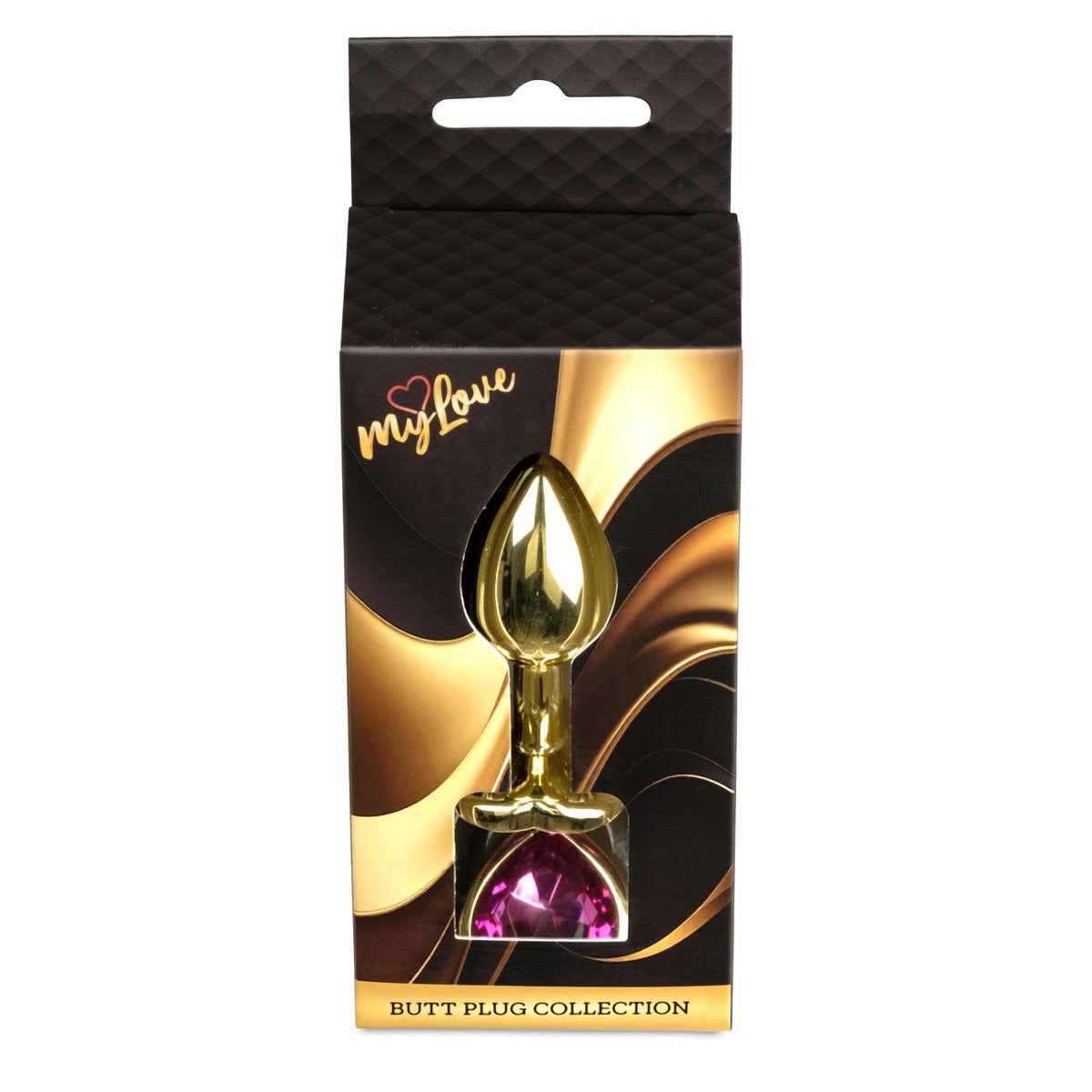 3-Stalowy korek analny Gold Heart MyLove Toys różowy 7 cm-3