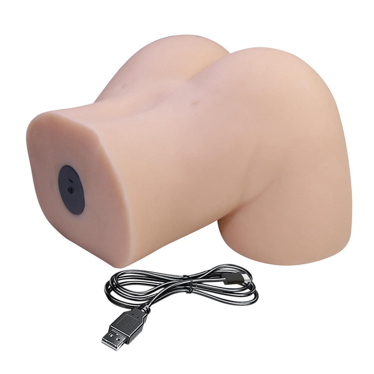 5-Wibrujący masturbator waginalny analny Crazy Bull Liora cielisty-5