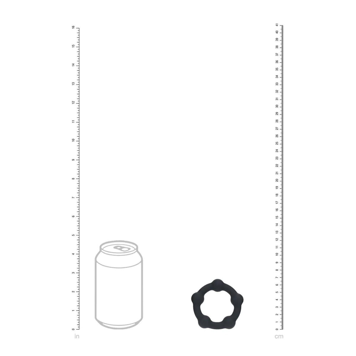 5-Pierścień erekcyjny silikonowy koralikowy Levelz czarny M 3,5cm-5
