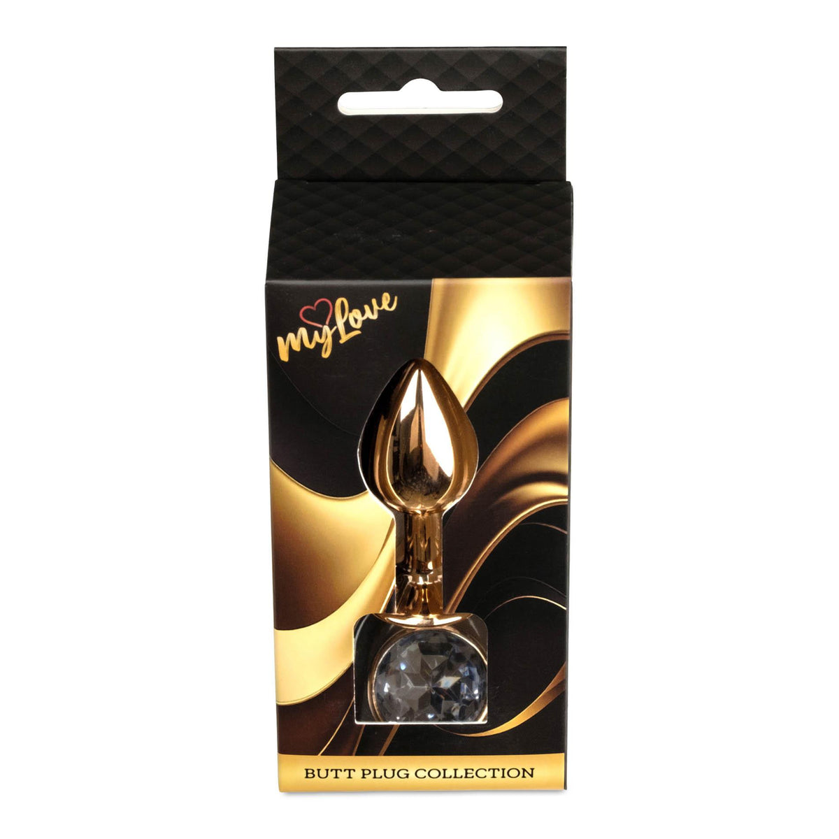 2-Biżuteria analna stalowa z diamentem MyLove Toys czerwone złoto 7 cm-2