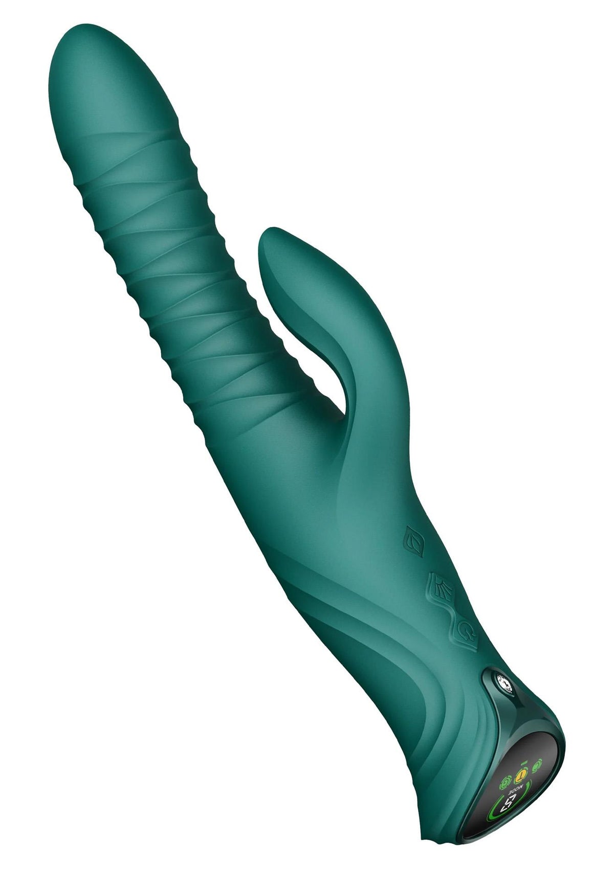 3-Wibrator króliczek ZALO Mose 2 z podgrzewaniem zielony 25,8 cm-3