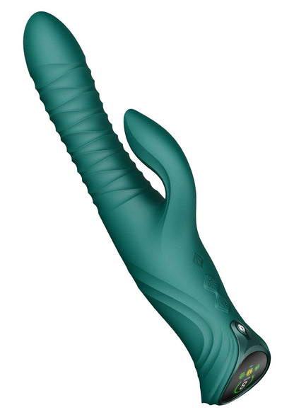 3-Wibrator króliczek ZALO Mose 2 z podgrzewaniem zielony 25,8 cm-3